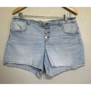 Wonder Nation Stretch‎ Shorts Cut Off Style Loops Pockets Women's Size  14-16